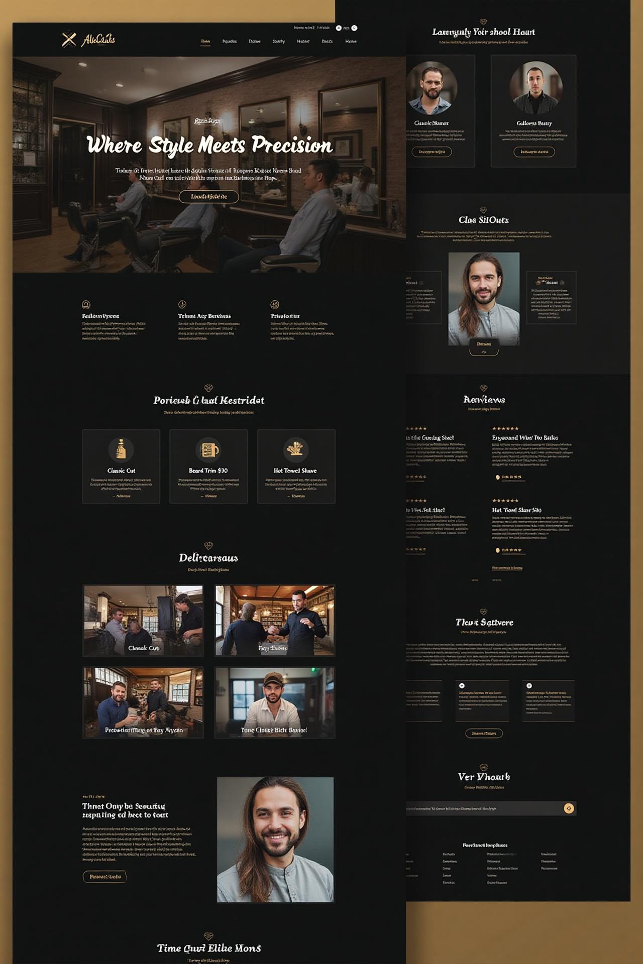 Barbershop website example