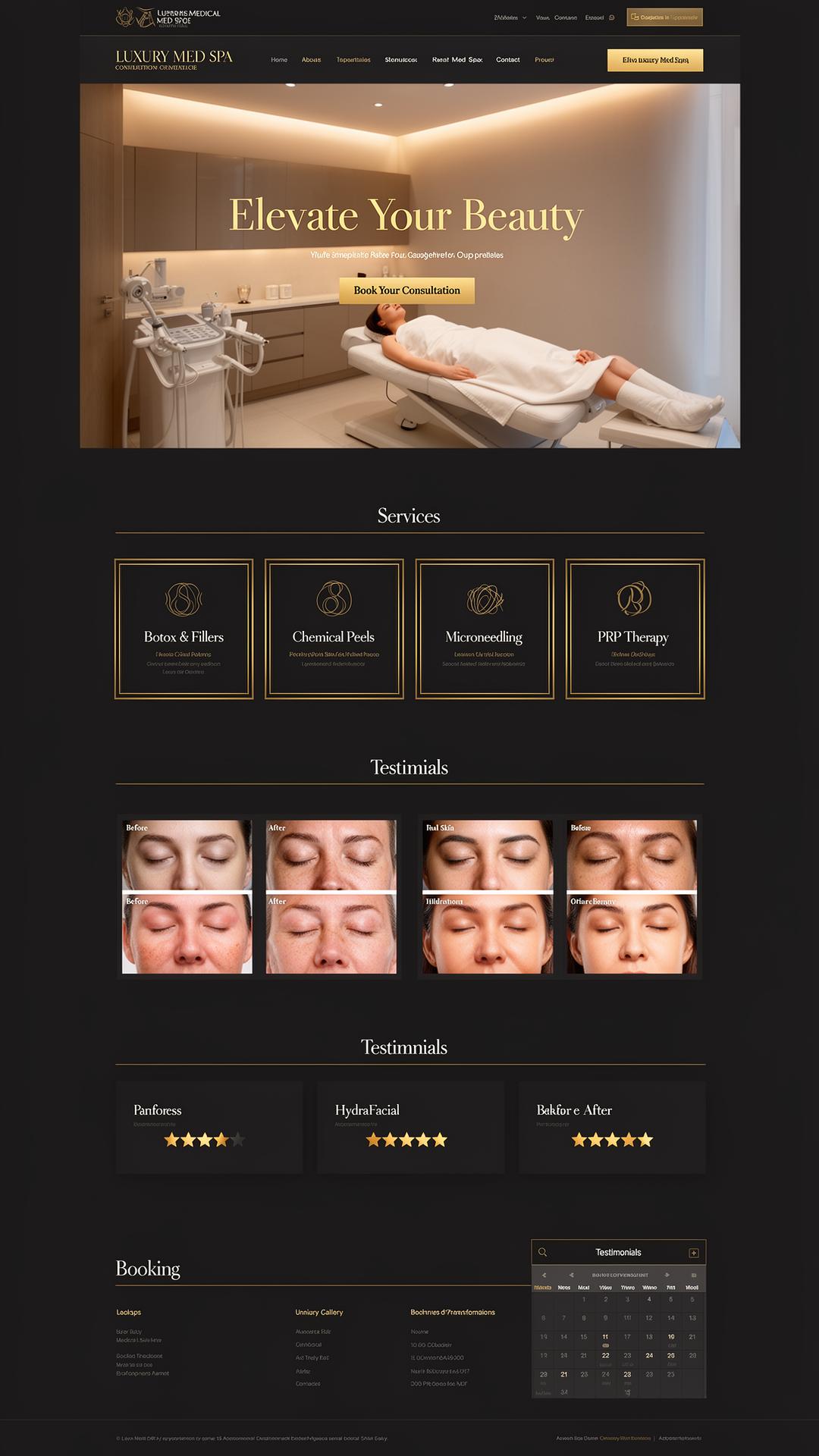 Med Spa website example