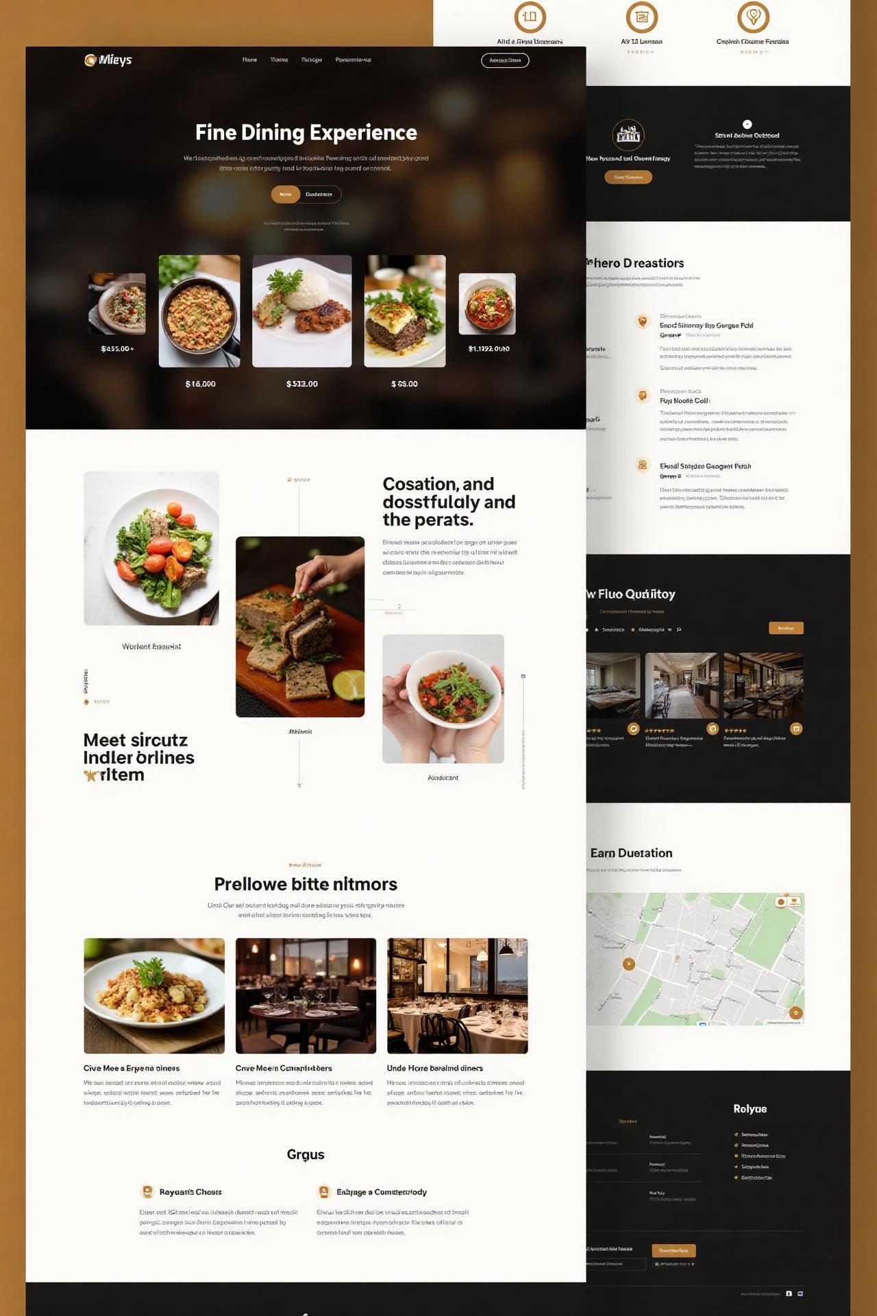 Restaurant website example