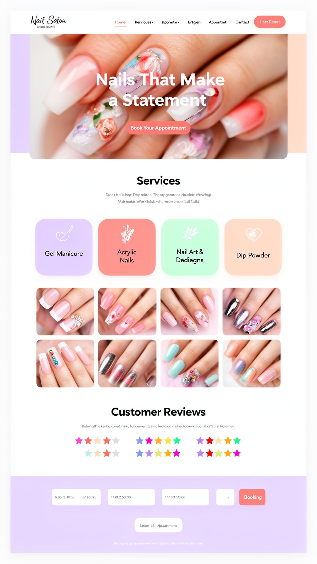 Nail Salon website example